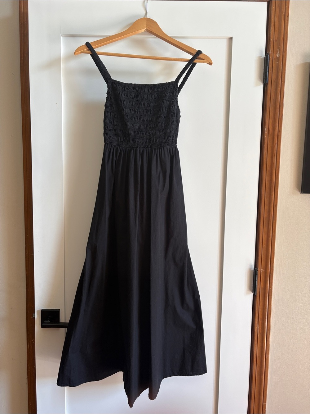Old Navy Black Smocked Maxi Dress with Back Cut-Outs